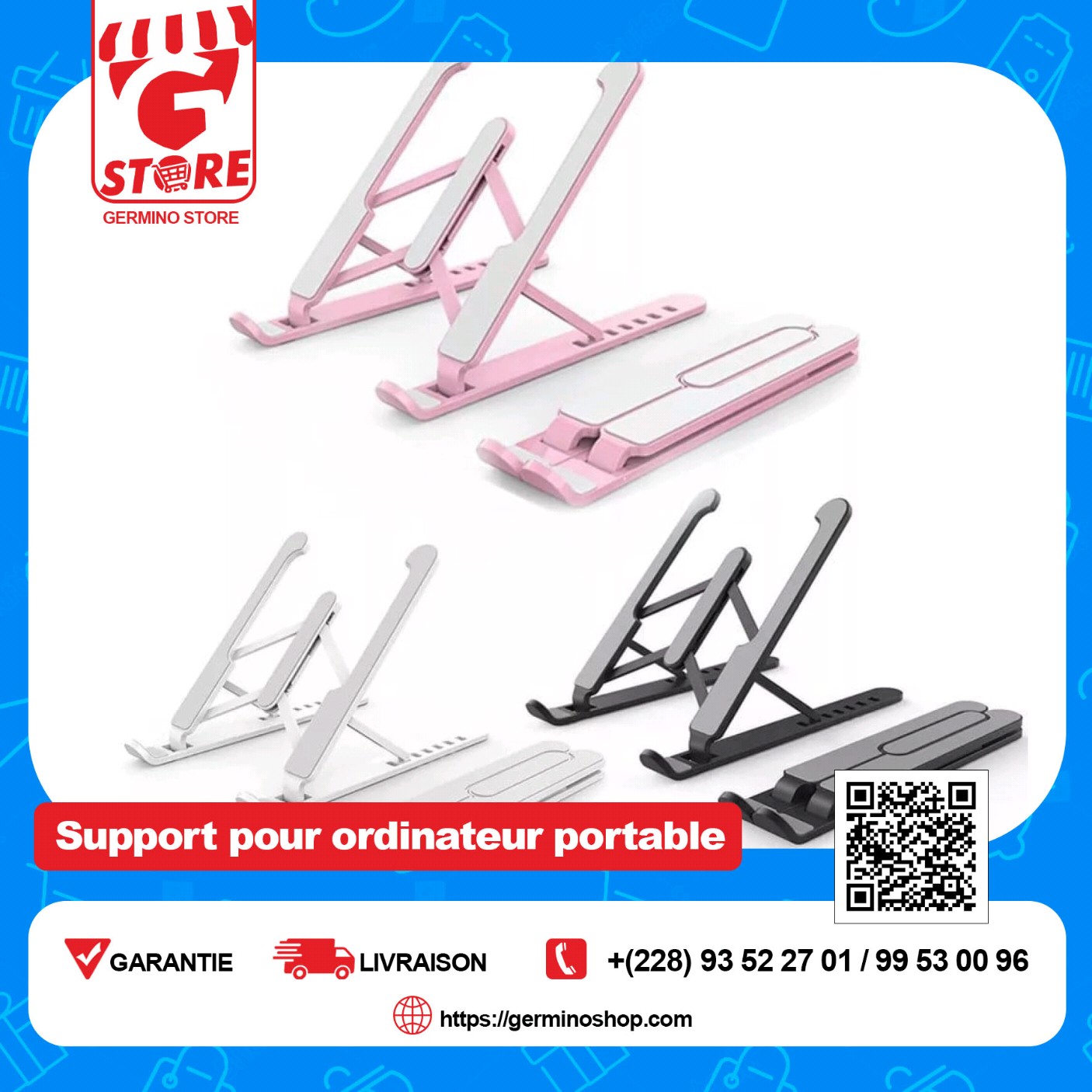 Support pour ordinateur portable ajustable 
